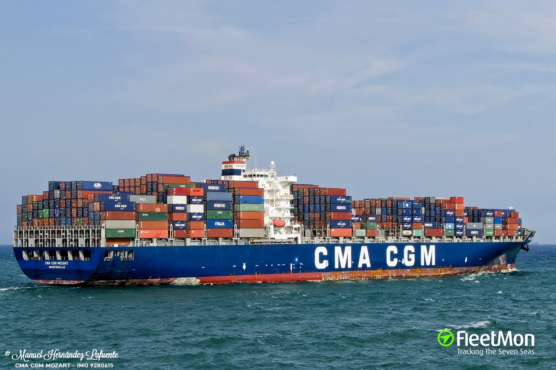 Photo Of Cma Cgm Mozart Imo Mmsi Callsign