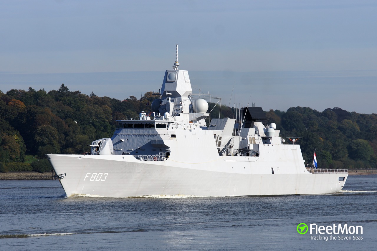 Photo Of HNLMS TROMP F803 IMO 4601008 MMSI 244899000 Callsign