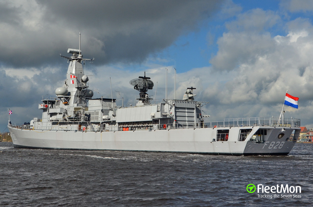 Photo Of HNLMS VAN SPEIJK F828 IMO 4601046 MMSI 245962000 Callsign