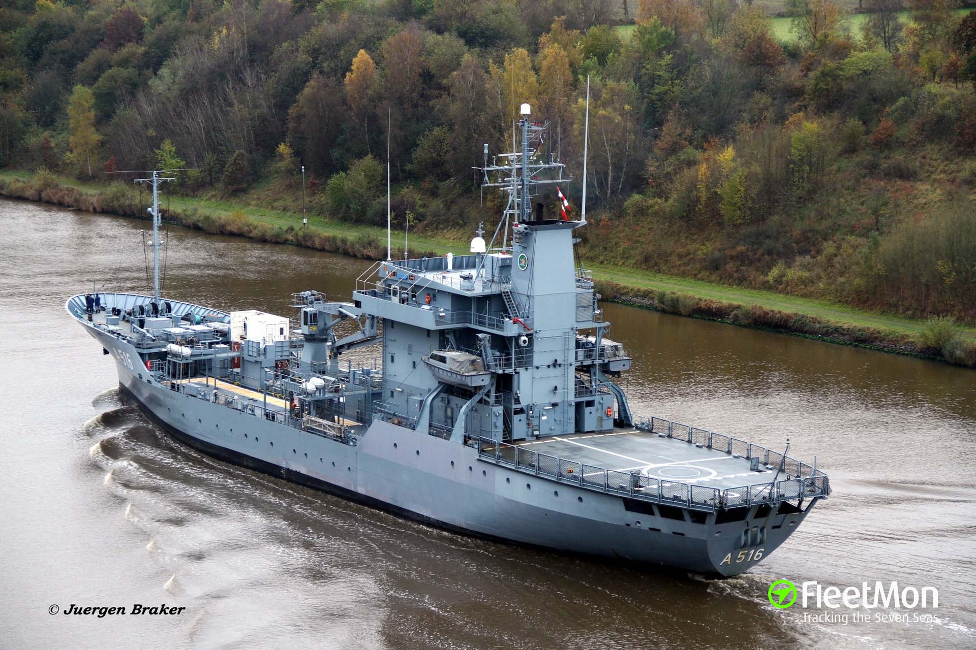 Photo Of NATO WARSHIP A516 IMO 8633827 MMSI 211211520 Callsign