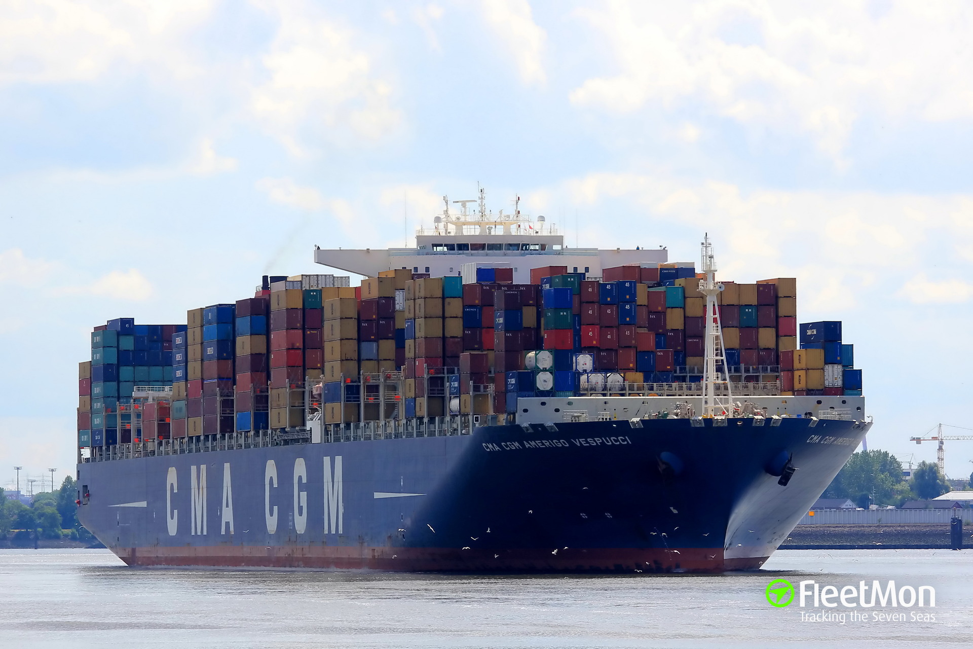 Photo Of Cma Cgm Amerigo Vespucci (imo: 9454395, Mmsi: 215992000 