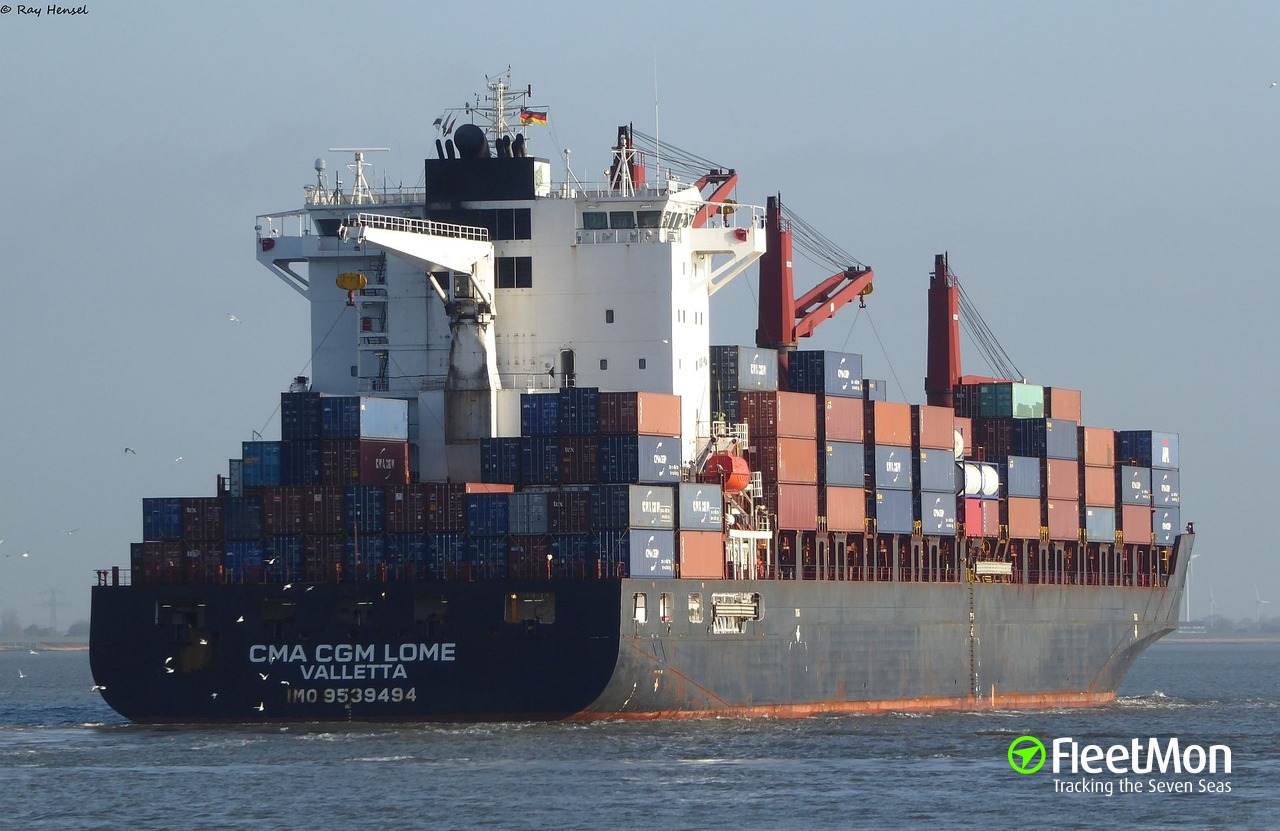 Photo Of Cma Cgm Lome Imo Mmsi Callsign Ha Taken By Lotse