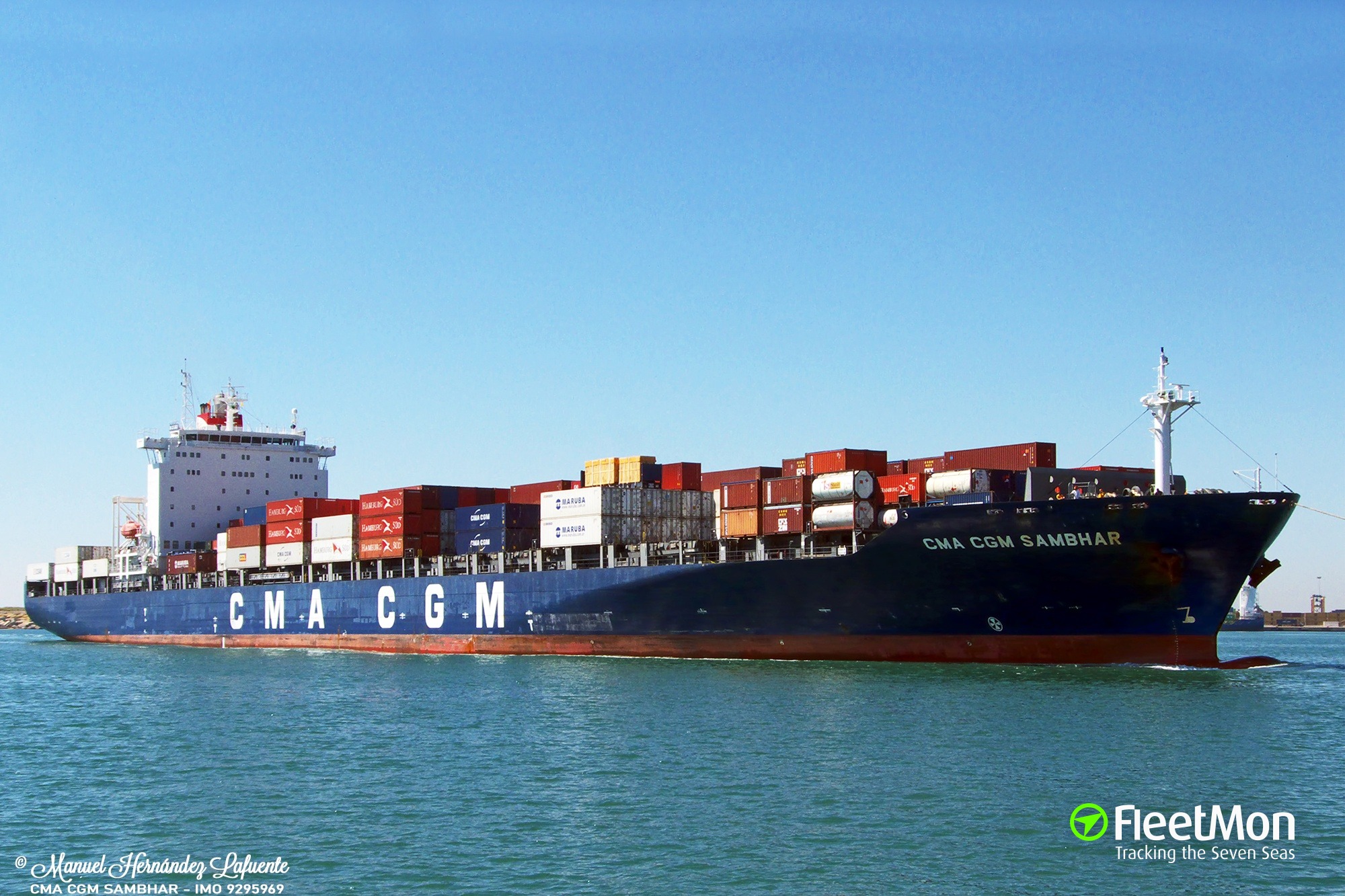 Photo of CMA CGM SAMBHAR (IMO: 9295969, MMSI: 215648000, Callsign ...