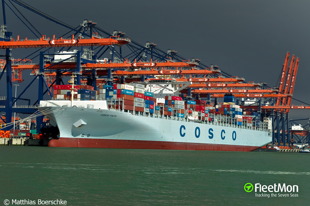 Photo of COSCO FAITH (IMO: 9472141, MMSI: 477108100, Callsign: VRJL6