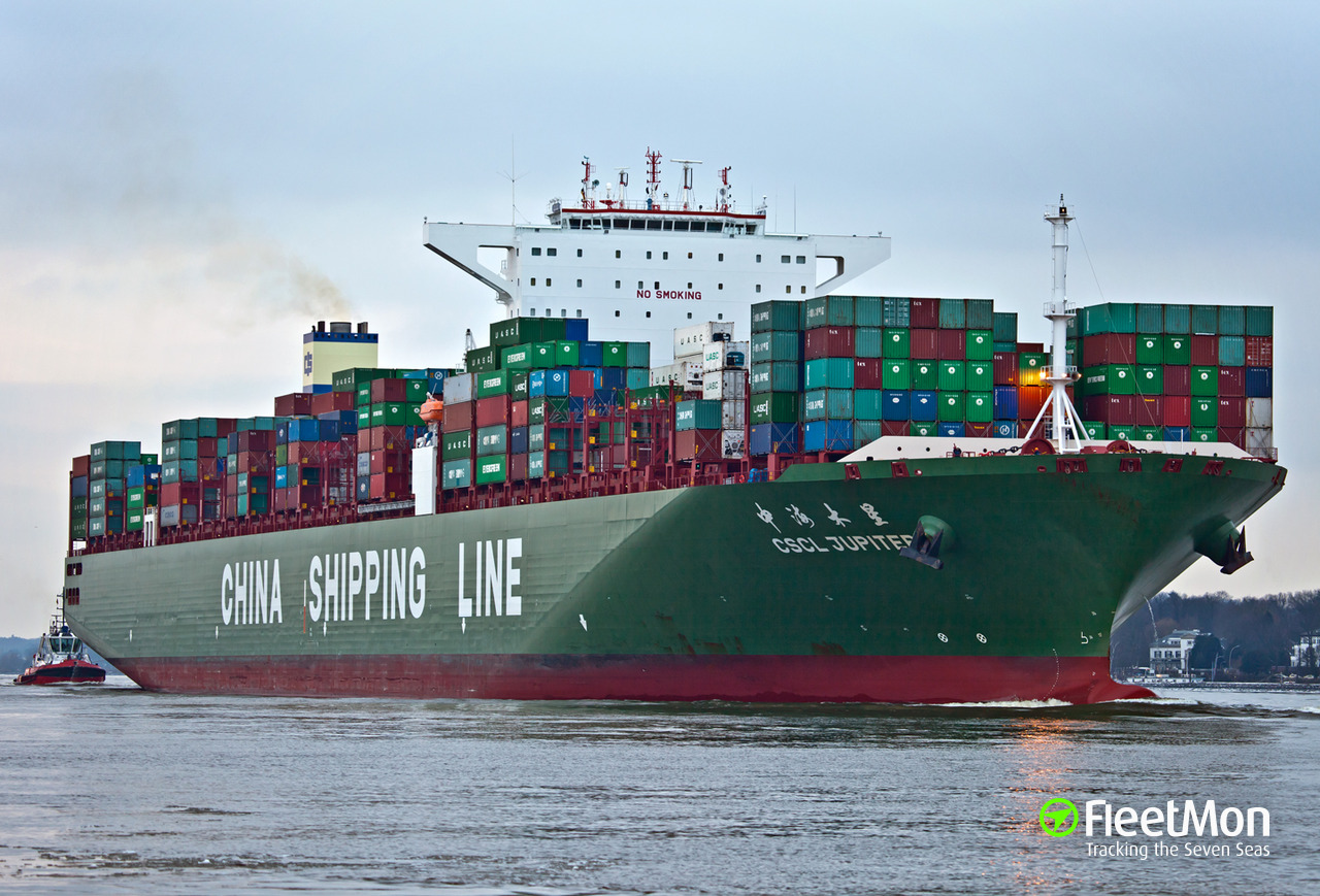 Photo of CSCL JUPITER (IMO: 9467263, MMSI: 477213400, Callsign: VRIL4 ...