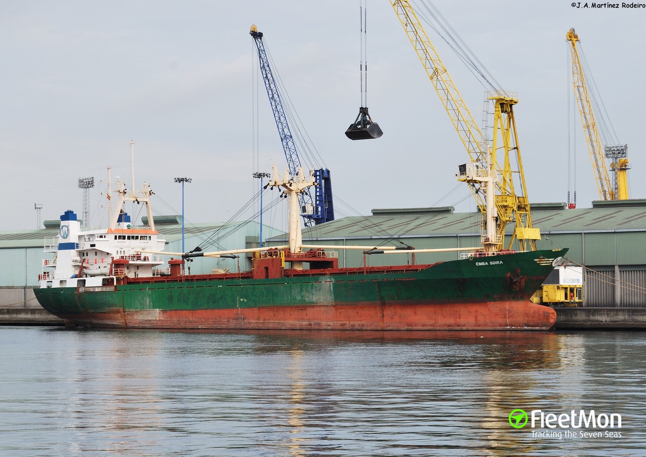 Vessel EMBA  SOIRA  General cargo vessel IMO 7635311 MMSI 