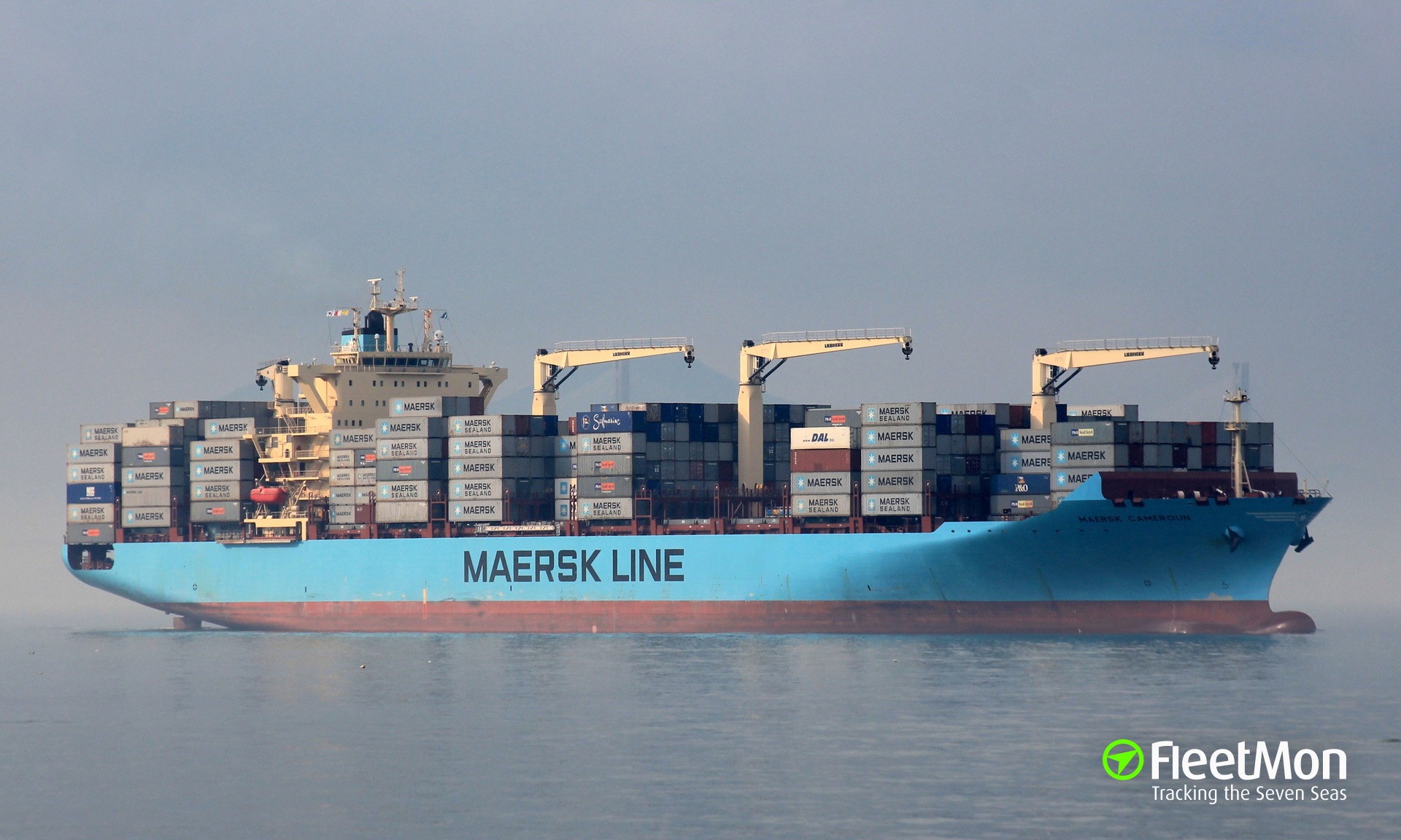 Photo of MAERSK CAMEROUN (IMO: 9525326, MMSI: 566056000, Callsign ...