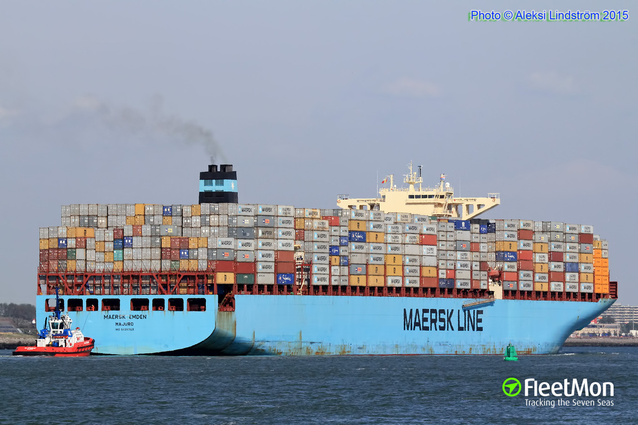 Photo of MAERSK EMDEN (IMO: 9456769, MMSI: 219056000, Callsign: OXLK2 ...