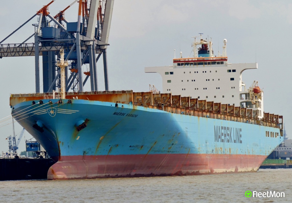 Photo of MAERSK KARACHI (IMO: 9162215, MMSI: 477728400, Callsign: VRGL4 ...