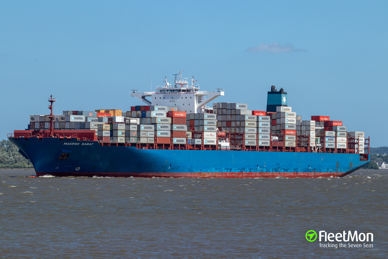 Photo of MAERSK SARAT (IMO: 9732591, MMSI: 636017102, Callsign: D5JH6 ...