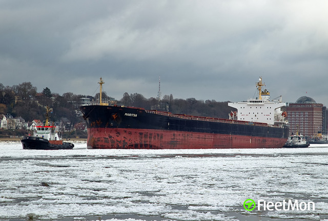 Panamax bulk carriers collided off Ostend, Belgium 