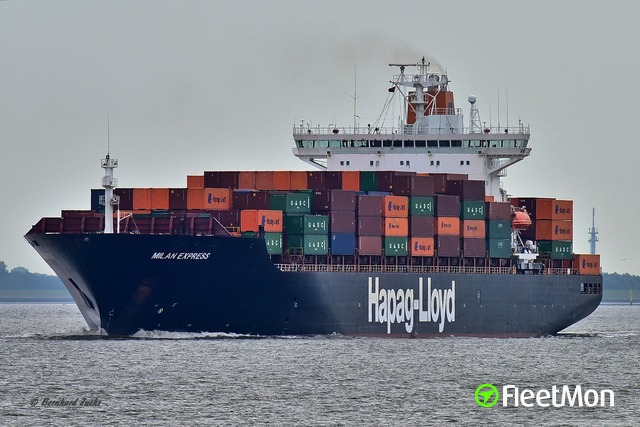 Vessel MILAN EXPRESS (Container ship) IMO 9112296, MMSI 310398000