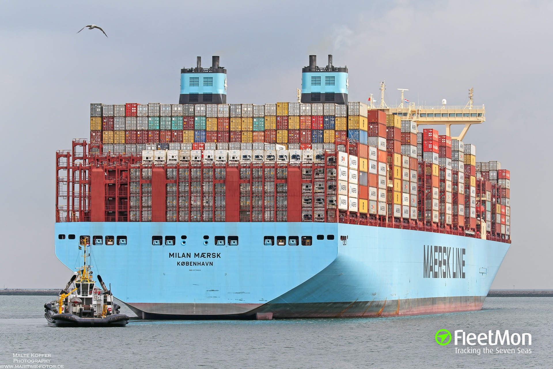 Photo of MILAN MAERSK (IMO: 9778820, MMSI: 219861000, Callsign: OWGK2 ...