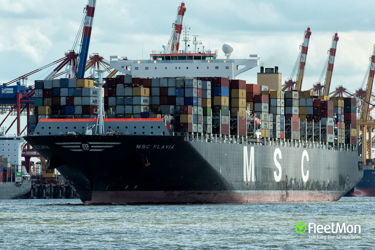 Mega container ship MSC FLAVIA virus positive, situation unclear, Ningbo