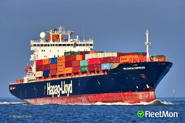 Vessel MV VALENCIA EXPRESS (Container ship) IMO 9108130, MMSI 310133000