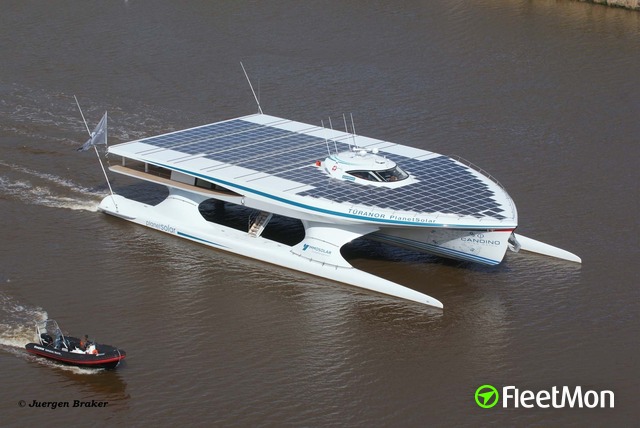 ​  Experimental sustainable solar yacht on fire, crew evacuated 