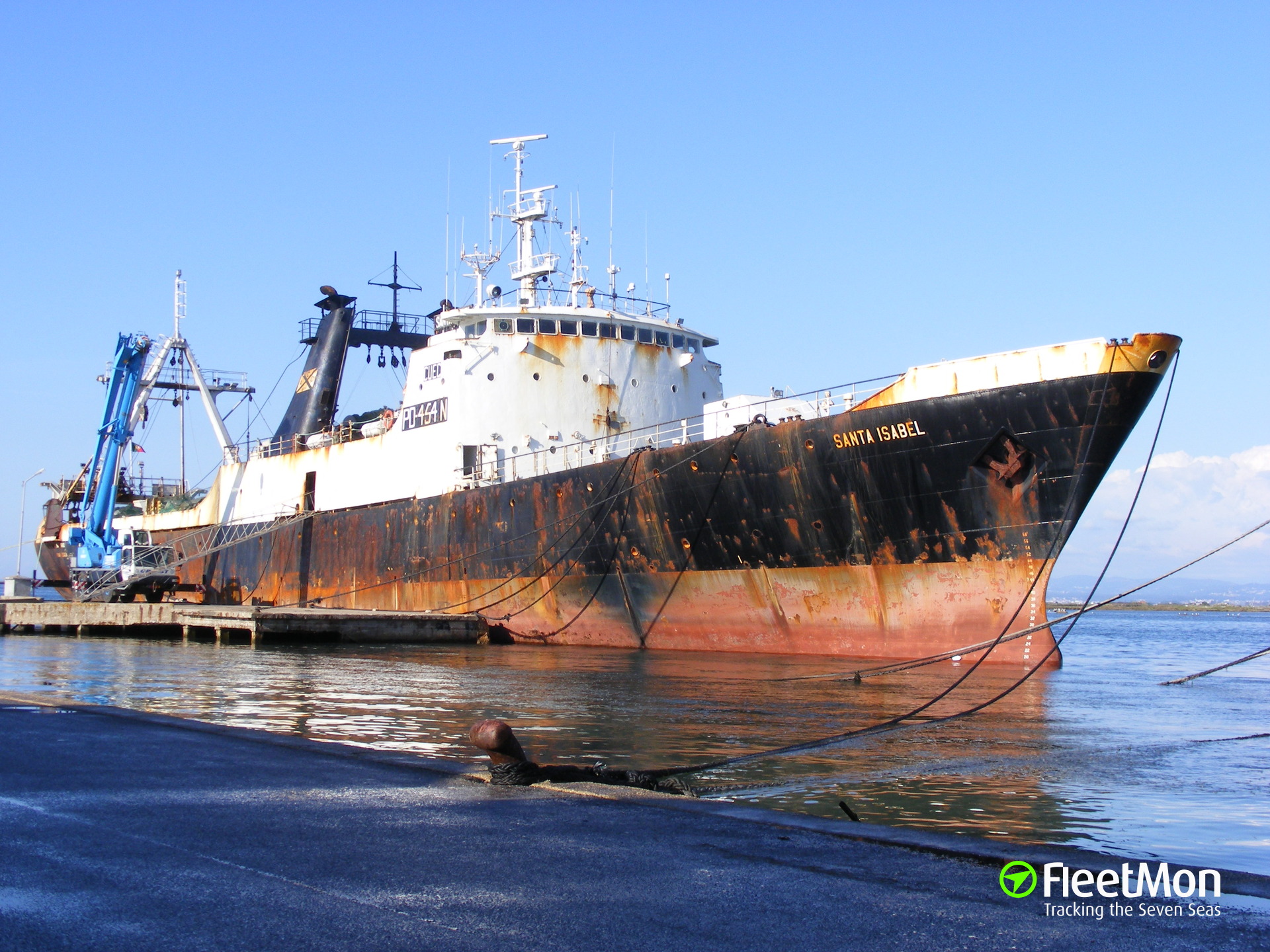 Vessel SANTA ISABEL (Fishing vessel) IMO 7224540, MMSI 312872000
