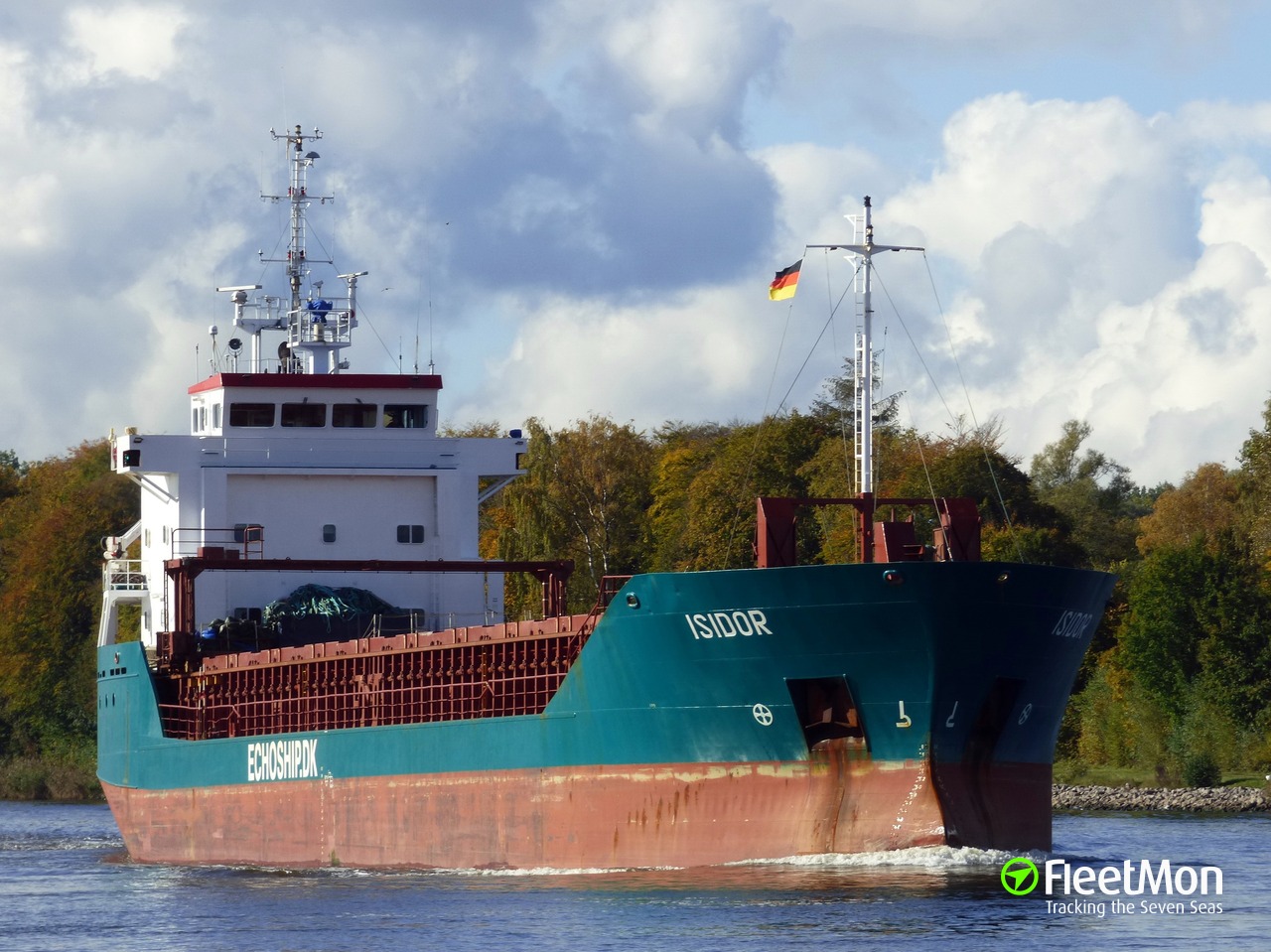 Freighter Isidor under repairs after pump failure, Kiel 